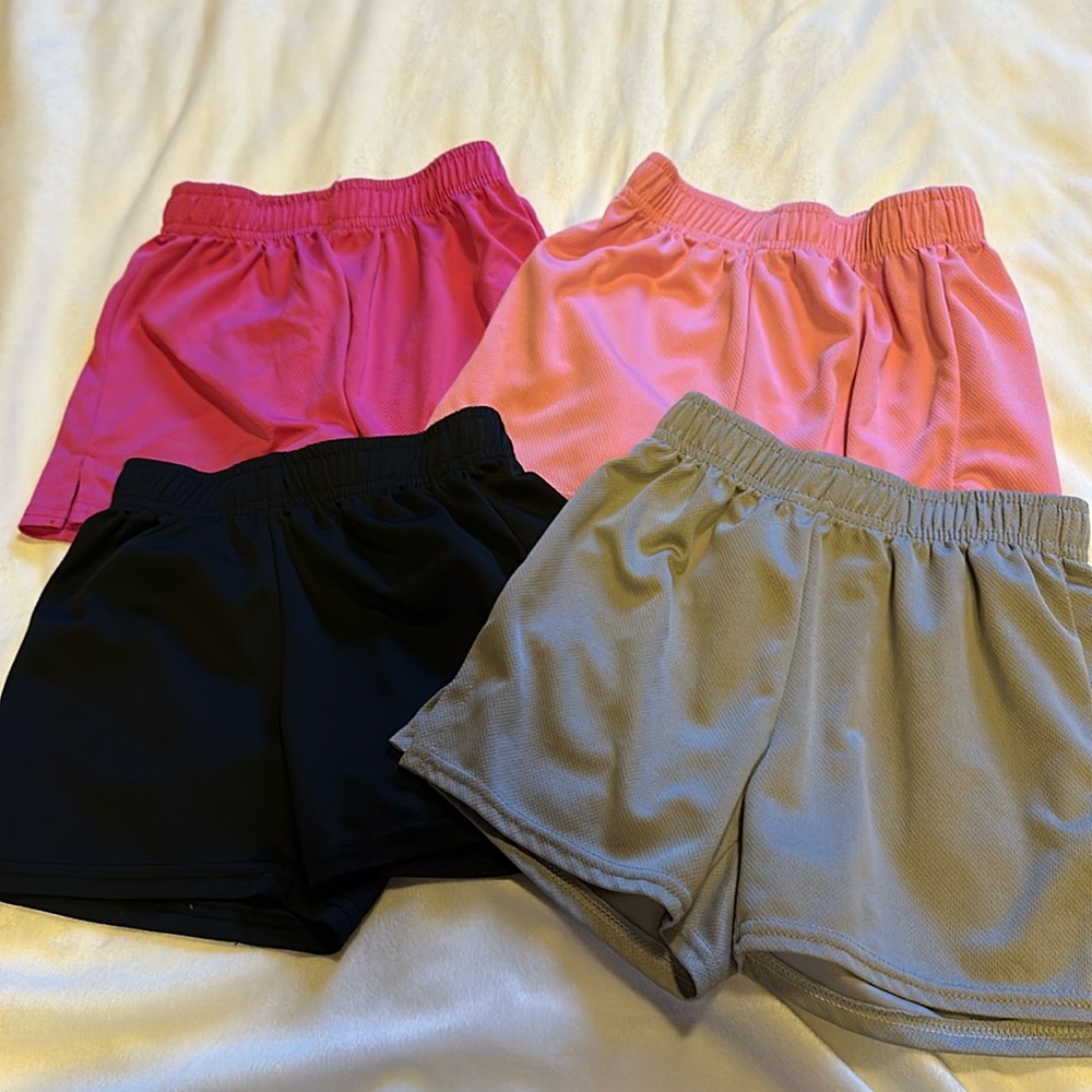 Mesh girls athletic shorts lot. Size 6-7